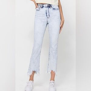 VERVET HIGH RISE CROP FLARE JEANS